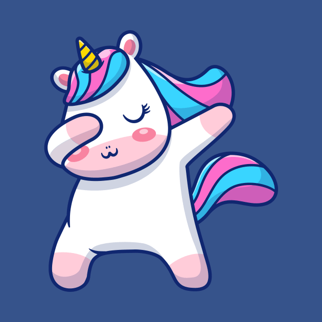 Cute Unicorn dabbing Cartoon by Catalyst Labs