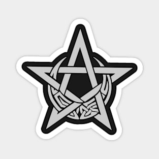 Black Celtic Pentacle | Pentagram | Celtic Moon Magnet