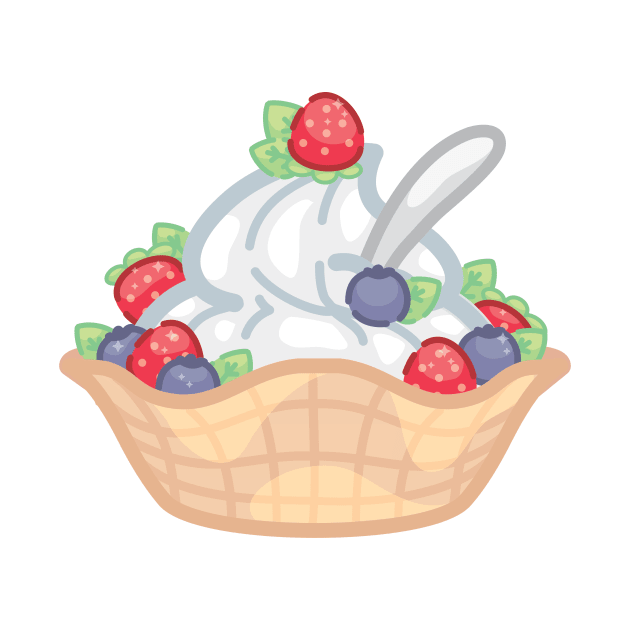 Frozen Yogurt in a Waffle Cup by cSprinkleArt