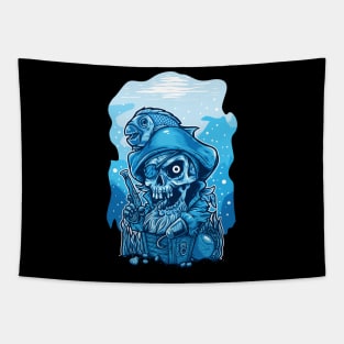 pirate captain skull sea of thieves Tapestry