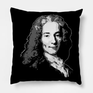 Voltaire Black and White Pillow