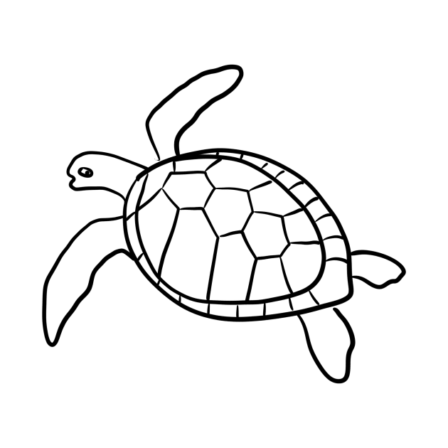 Stick drawn sea turtle by WelshDesigns