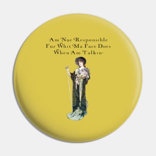 not responsible - coloured background Pin