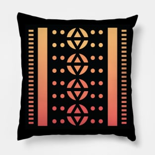 “Dimensional Compass” - V.5 Orange/Yellow - (Geometric Art) (Dimensions) - Doc Labs Pillow