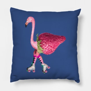 Funny Flamingo Strawberry Skating Pillow