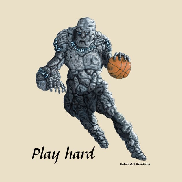 Stone Golem Basketball Player by Helms Art Creations