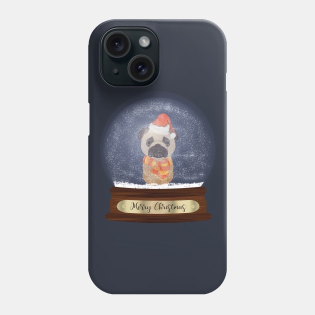 Pug Christmas Gift Phone Case by DoggyStyles