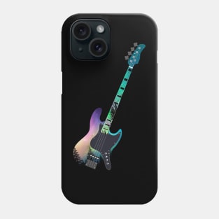 Northern Lights Bass Guitar Phone Case