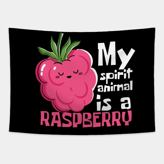 My Spirit Animal Is A Raspberry Funny Tapestry by DesignArchitect