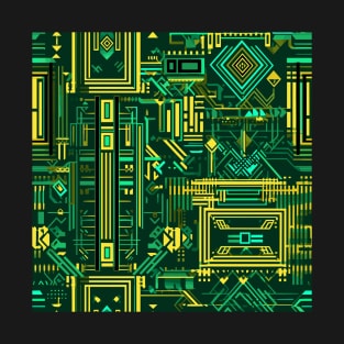 Geometric pattern like a circuit board 2 T-Shirt