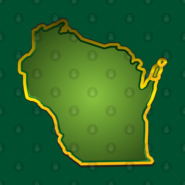 WISCONSIN - GREEN & YELLOW by upursleeve