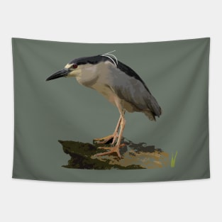 ‘Auku’u or black-crowned night heron Tapestry