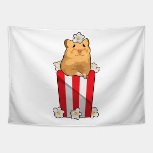 Hamster with Popcorn Tapestry