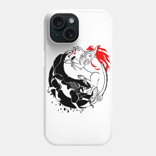 Yin Yang Wolves Phone Case by leo_queval