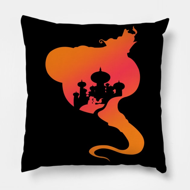 Aladdin Silhouette Pillow by Nykos