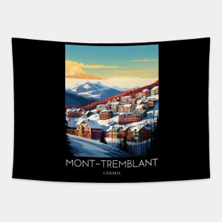 A Pop Art Travel Print of Mont Tremblant - Canada Tapestry