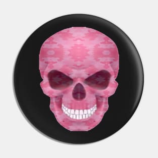 Pink Camouflage Skull Pin