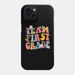 Team First Grade Groovy Back to School Gifts Teacher Student Phone Case