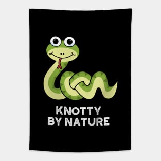 Knotty By Nature Cute Snake Pun Tapestry