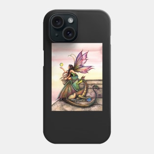 Dragons Orbs Fairy and Dragon Art by Molly Harrison Phone Case