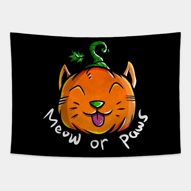 meow or paws Tapestry by A Comic Wizard