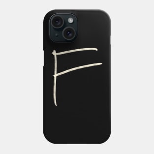 Hand Drawn Letter F Phone Case