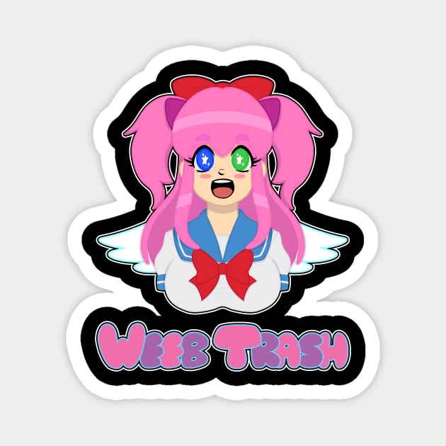 Weeb Trash Magnet by Bamboohipstersquid