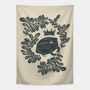 Frog Prince Fairytale Block Print - Regent Green Tapestry