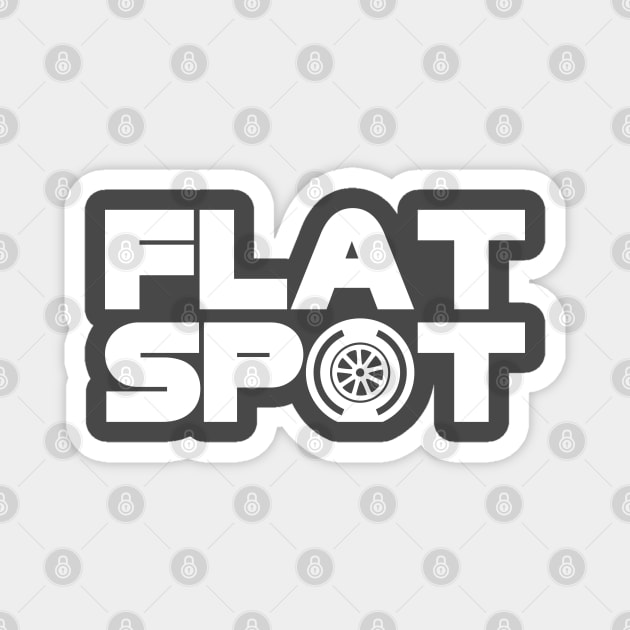 Flatspot F1 Tyre White Design Magnet by DavidSpeedDesign