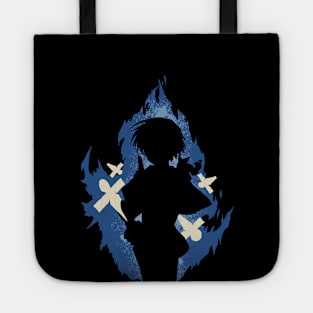 Seika Lamprogue Fire Aura with His Shikigami from The Reincarnation of the Strongest Exorcist in Another World or Saikyou Onmyouji no Isekai Tenseiki in Cool Simple Silhouette (Transparent) Tote