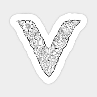 Letter V Magnet