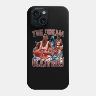 Hakeem Olajuwon The Dream Basketball Legend Signature Vintage Retro 80s 90s Bootleg Rap Style Phone Case