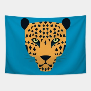 Leopard Face geometric design Tapestry