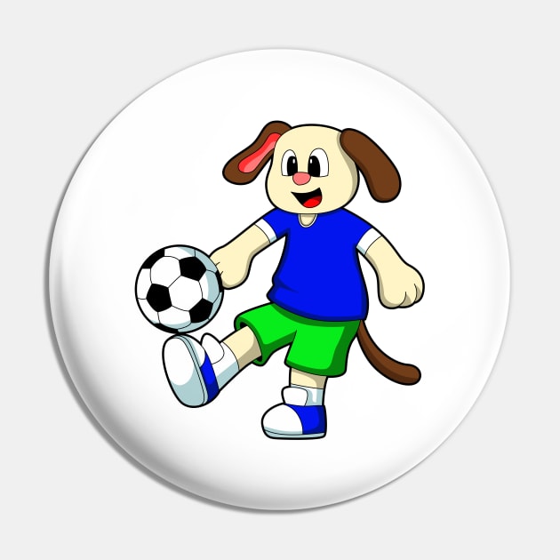 Dog at Sports with Soccer Pin by Markus Schnabel