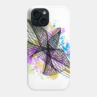 Harmonic Montion Freedom | Abstract Geometric Paint Splash Faux Glitter Phone Case