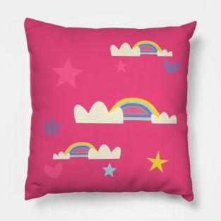 rainbow stars and hearts Pillow