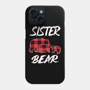 Sister Bear Red Plaid Christmas Pajama Matching Family Gift Phone Case