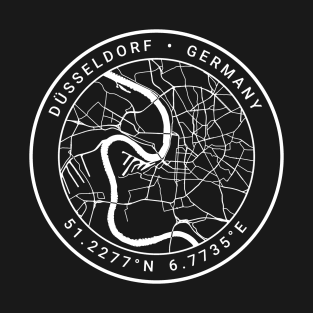 Dusseldorf Map T-Shirt