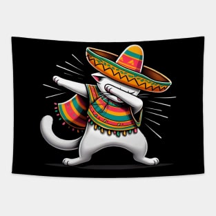 Cinco De Mayo Funny Mexican Cat Sombrero Poncho Tapestry