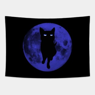 Kitty blue moon Tapestry