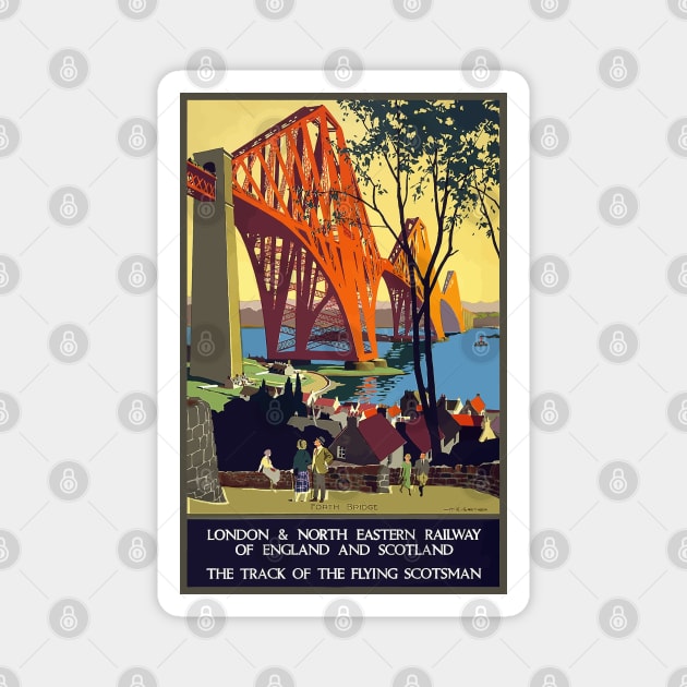 The Flying Scotsman - Vintage Travel Poster Magnet by Culturio