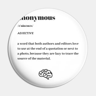 Funny Anonymous Word Definition Dictionary Pin