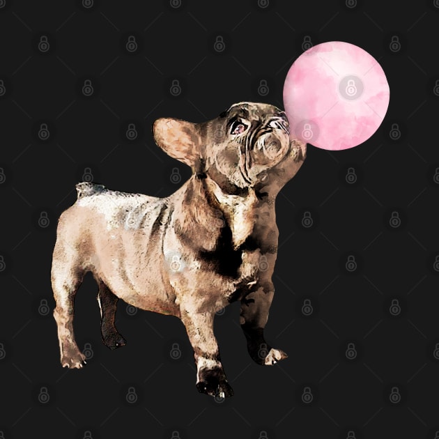 French bulldog funny bubble gum by Collagedream