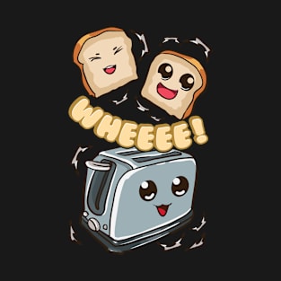 Cute Toast Bread Popping out of Toaster T-Shirt