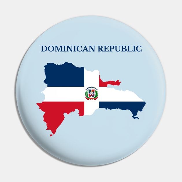 Dominican Republic Map Flag Pin by maro_00