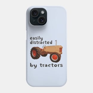 retro easily distracted by tractors Phone Case