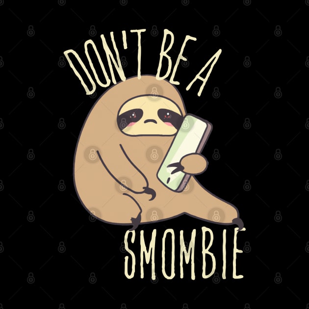 Smombie Sloth, Bored Sloth With Mobile Phone by maxdax