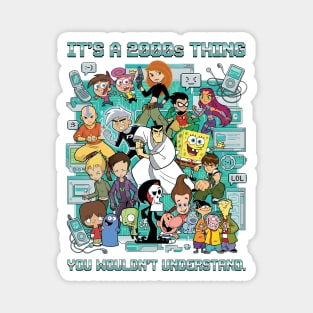 It’s a 2000s Thing — Y2K Cartoon Mashup | Early 2000s Animation Collage Magnet