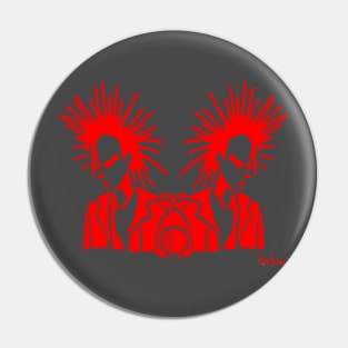 Punk Stand Off in Red by Blackout Design Pin