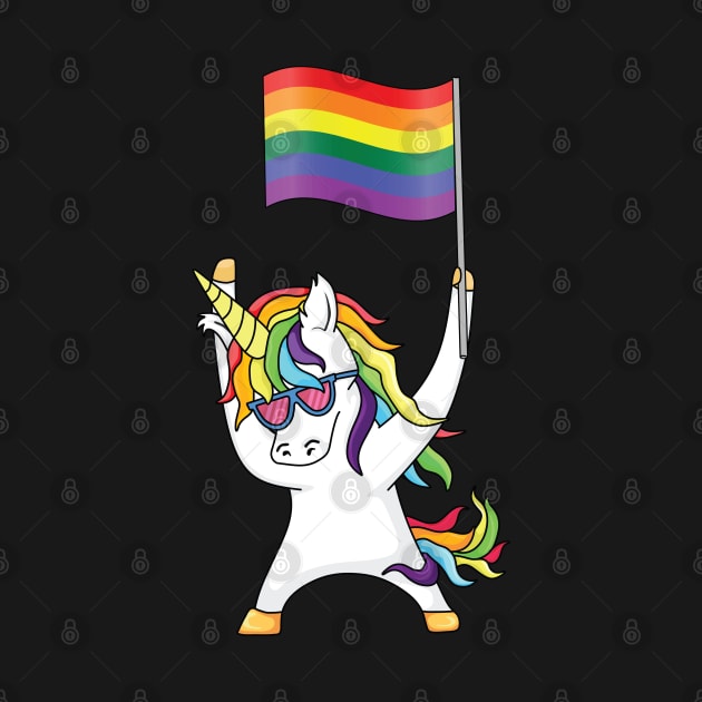 LGBT Unicorn Pride Flag Gay Lesbian Trans Rainbow by Shirtsurf